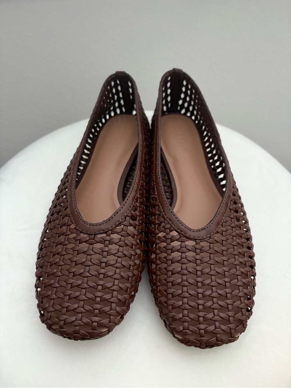 Women’s Woven Leather Ballet Flat - Brown